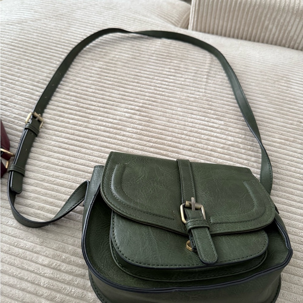 Elegant Olive Green Crossbody Bag
